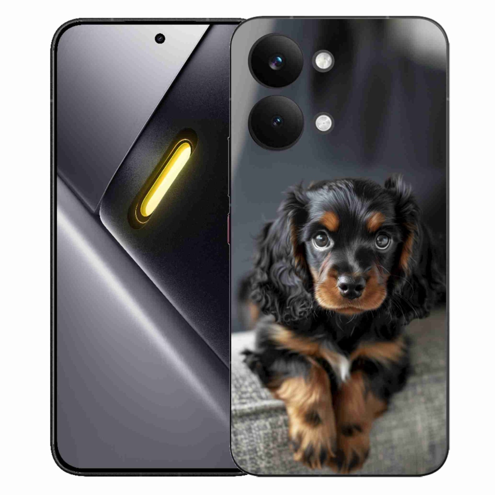 Gélový kryt mmCase na Xiaomi Poco X8 Pro Max - roztomilý dlhosrstý jazvečík