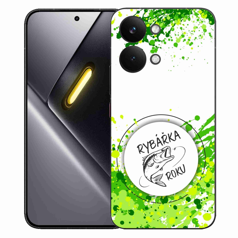 Gélový kryt mmCase na Xiaomi Poco X8 Pro Max - rybárka roku biele pozadie