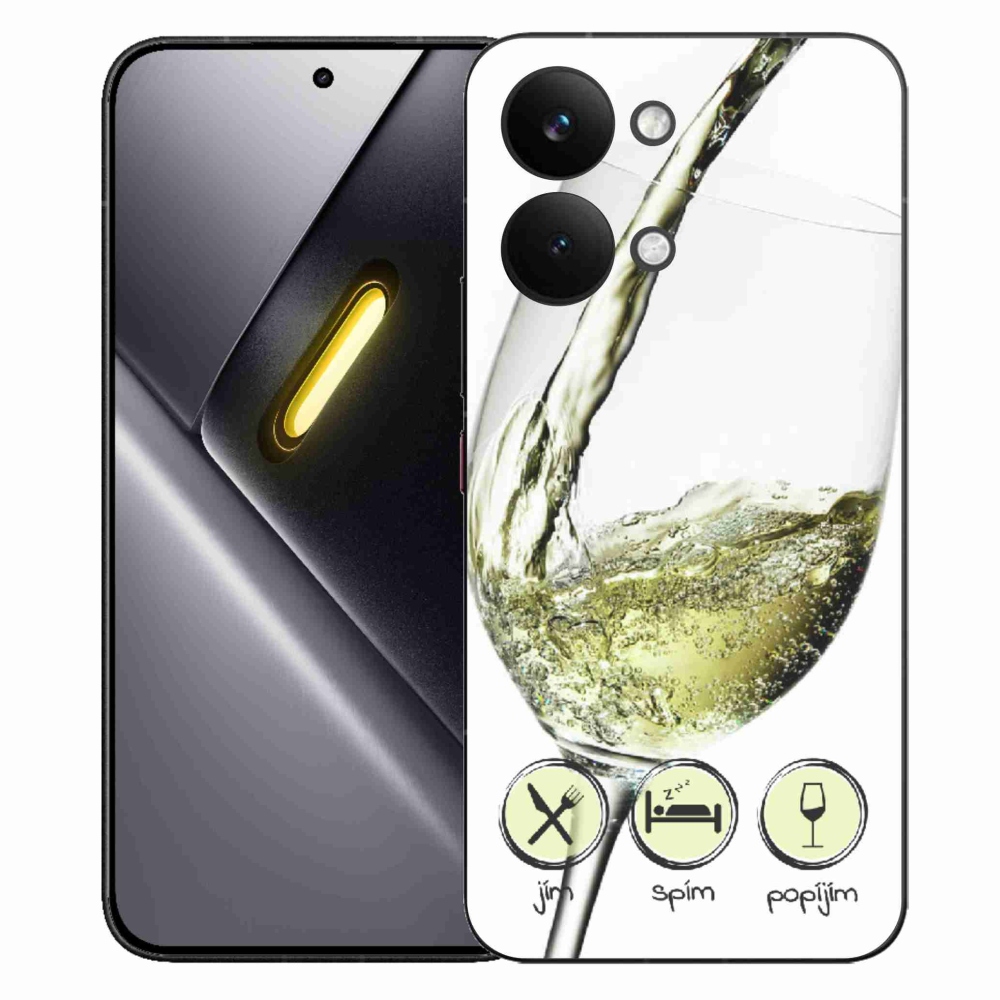 Gélový kryt mmCase na Xiaomi Poco X8 Pro Max - pohár vína bielej