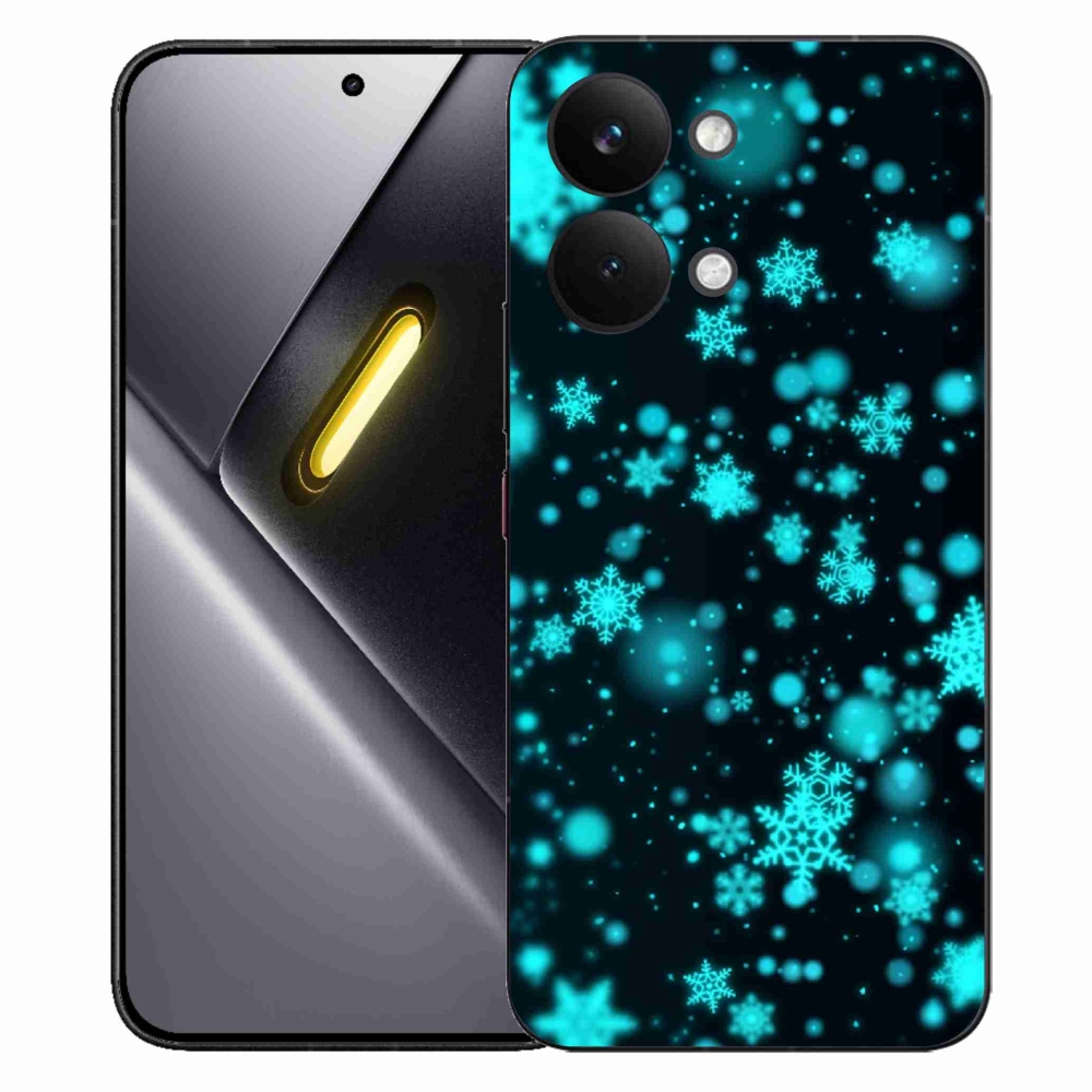 Gélový kryt mmCase na Xiaomi Poco X8 Pro Max - snehové vločky 1