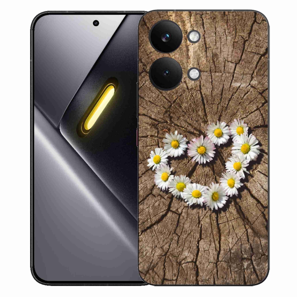 Gélový kryt mmCase na Xiaomi Poco X8 Pro Max - srdce z margaréty