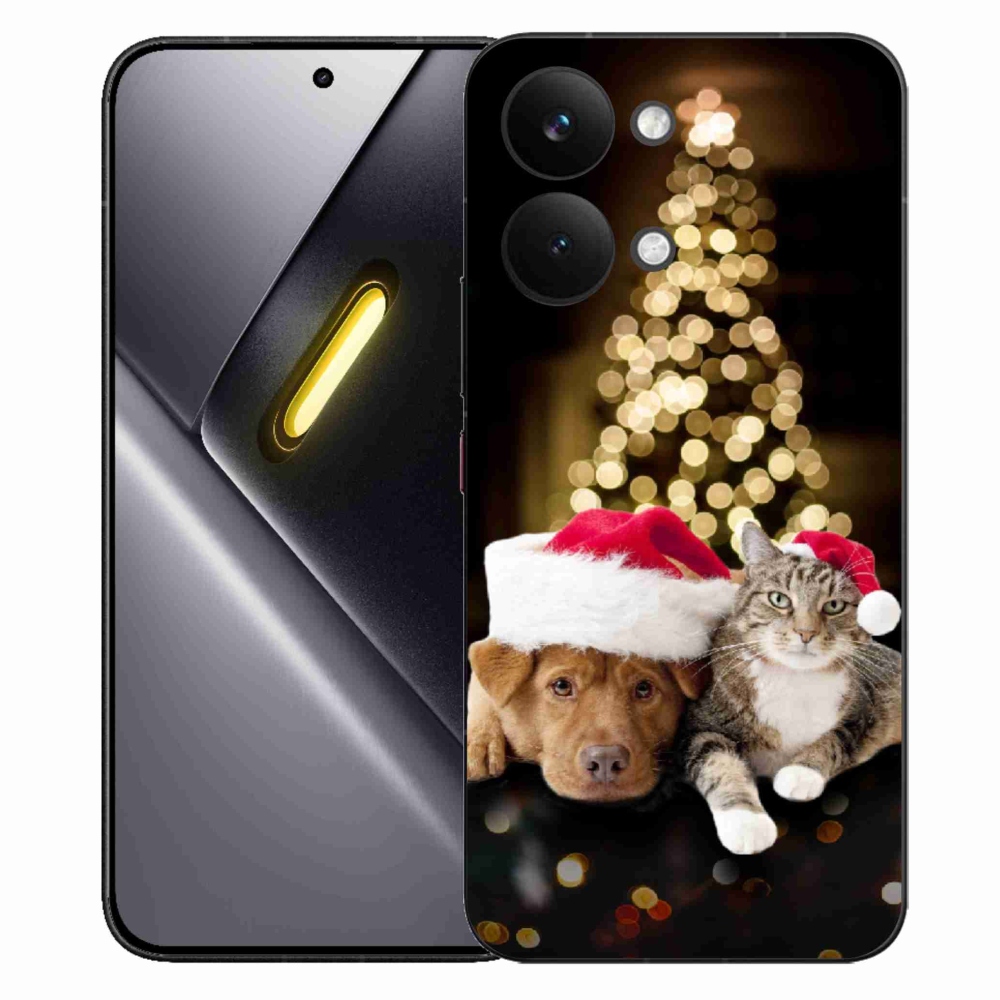 Gélový kryt mmCase na Xiaomi Poco X8 Pro Max - vianočný pes a mačka