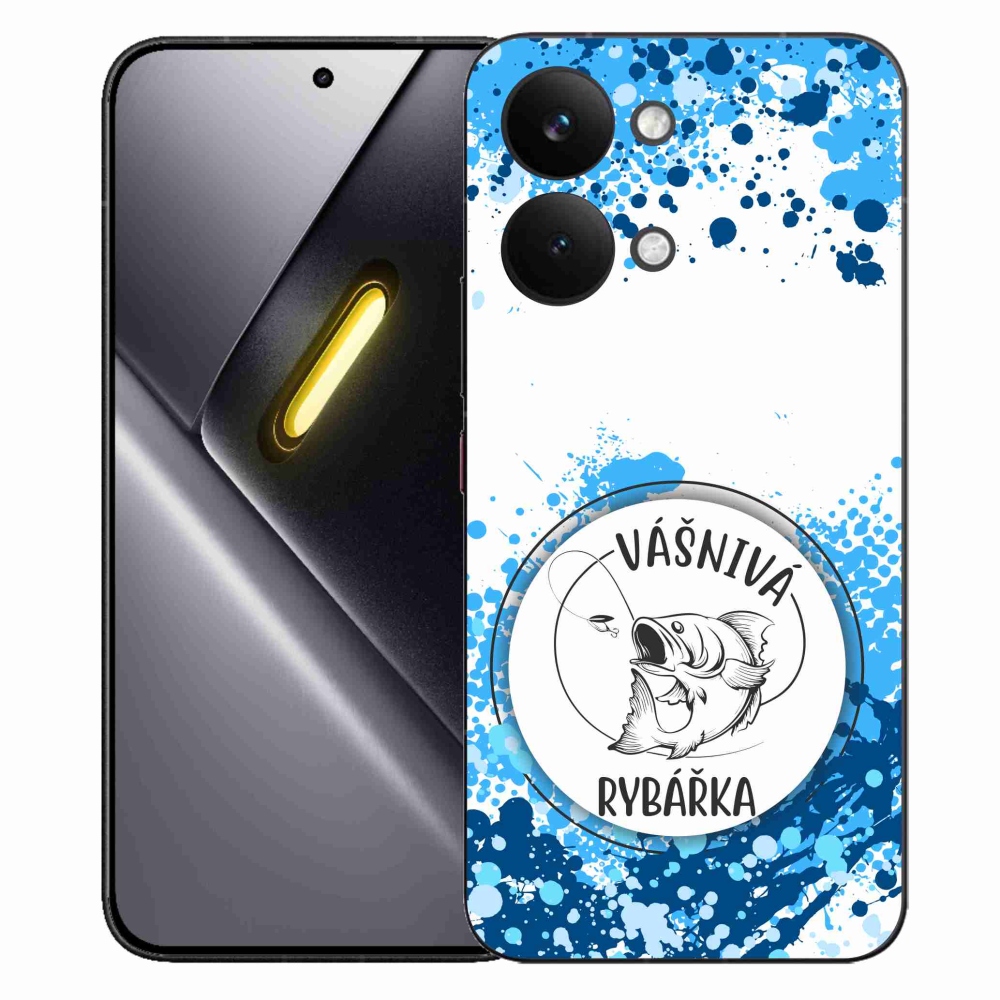 Gélový kryt mmCase na Xiaomi Poco X8 Pro Max - vášnivá rybárka biele pozadie