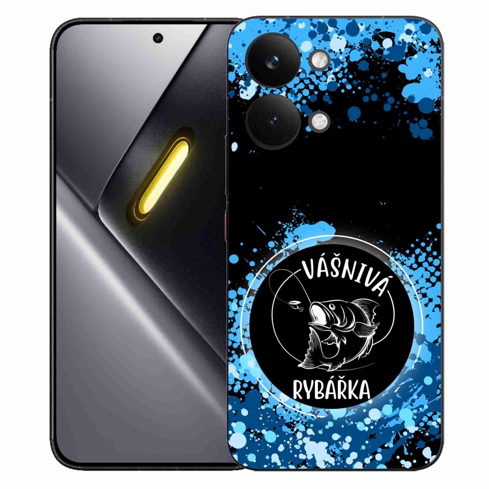 Gélový kryt mmCase na Xiaomi Poco X8 Pro Max - vášnivá rybárka čierne pozadie