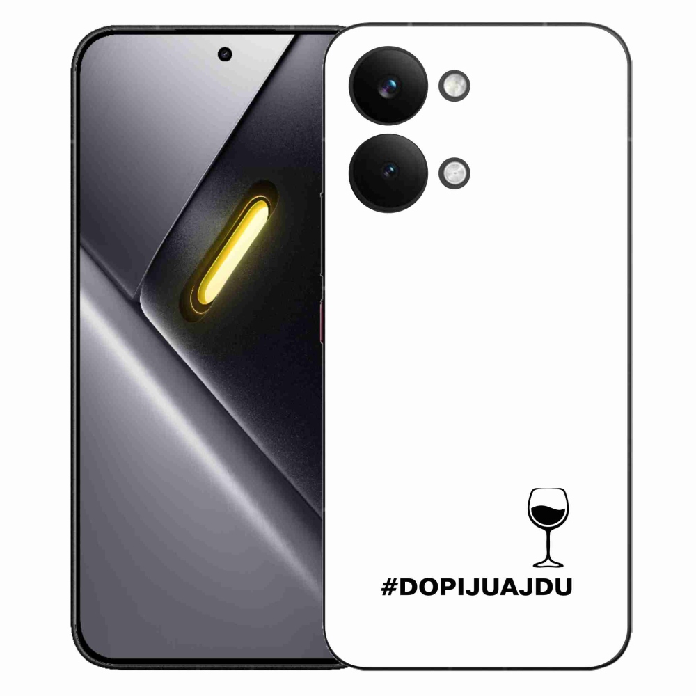 Gélový kryt mmCase na Xiaomi Poco X8 Pro Max - vínny motív biele pozadie