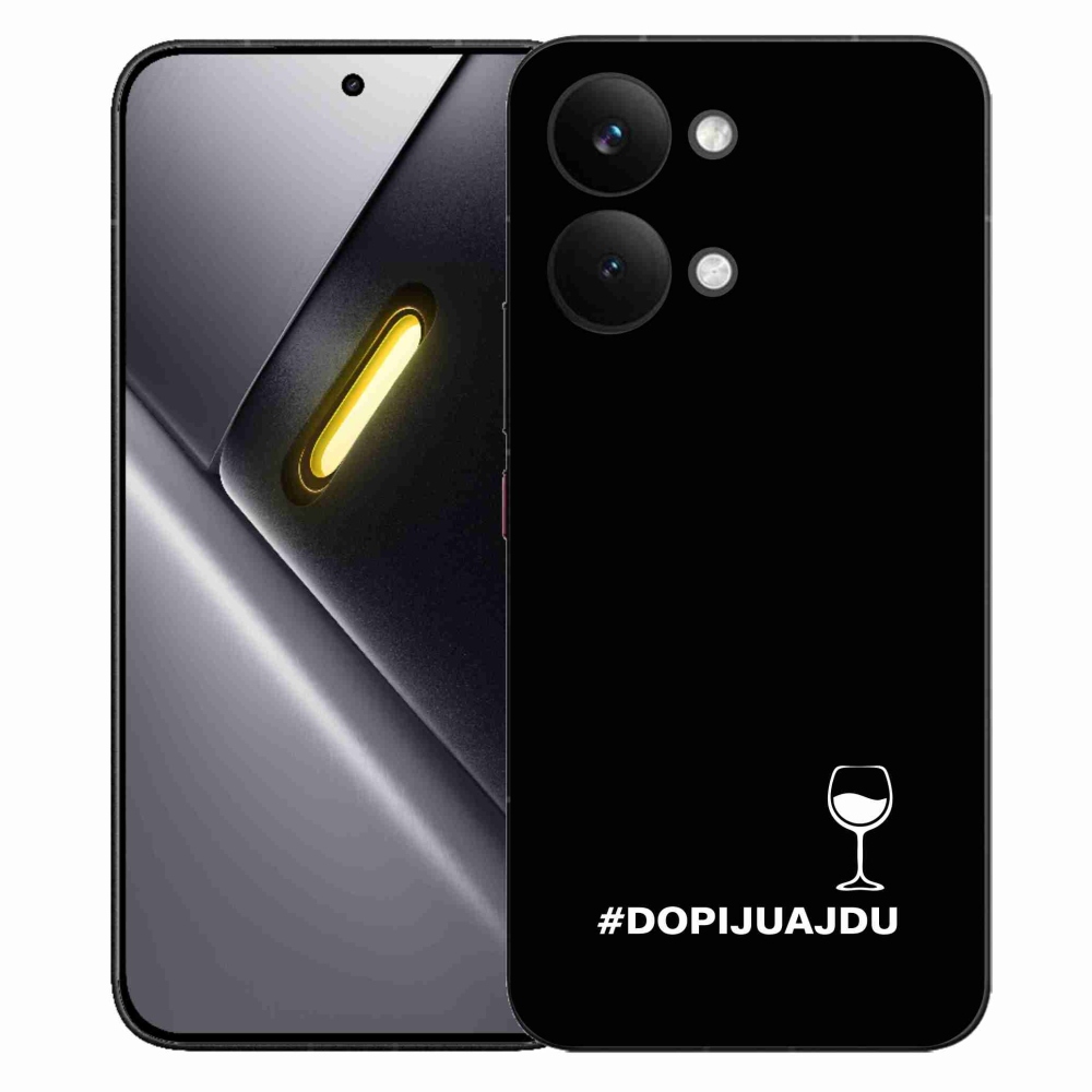 Gélový kryt mmCase na Xiaomi Poco X8 Pro Max - vínny motív čierne pozadie