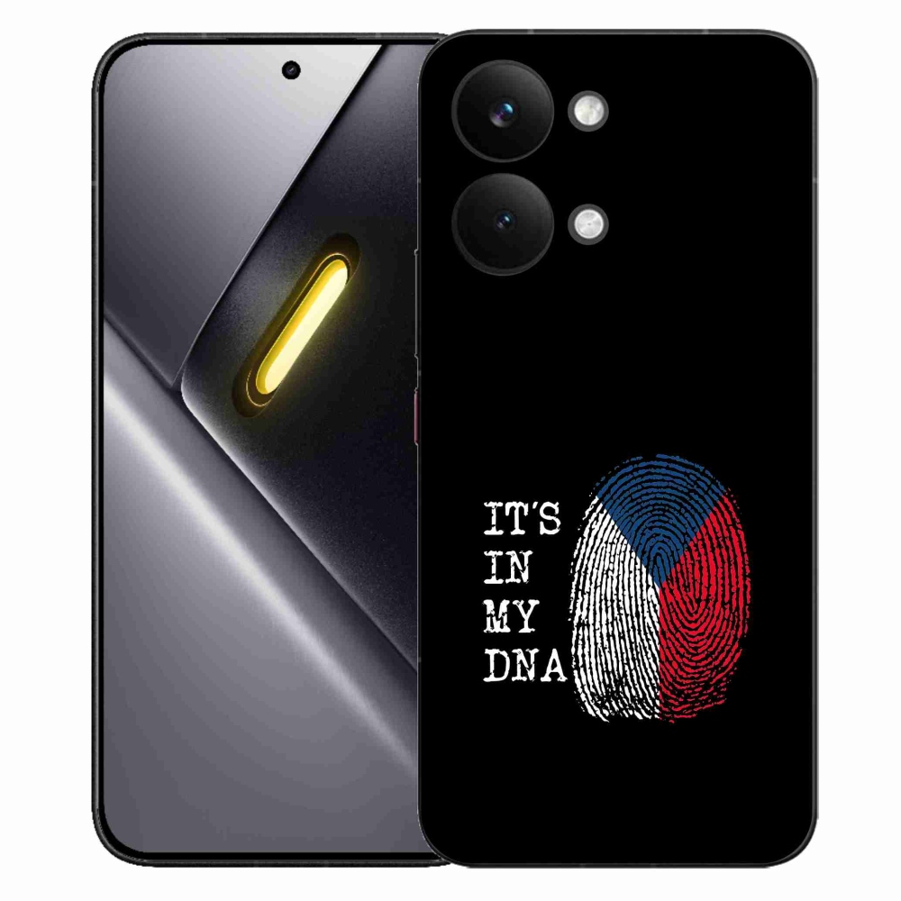 Gélový kryt mmCase na Xiaomi Poco X8 Pro Max - vlajka odtlačok prsta čierne pozadie