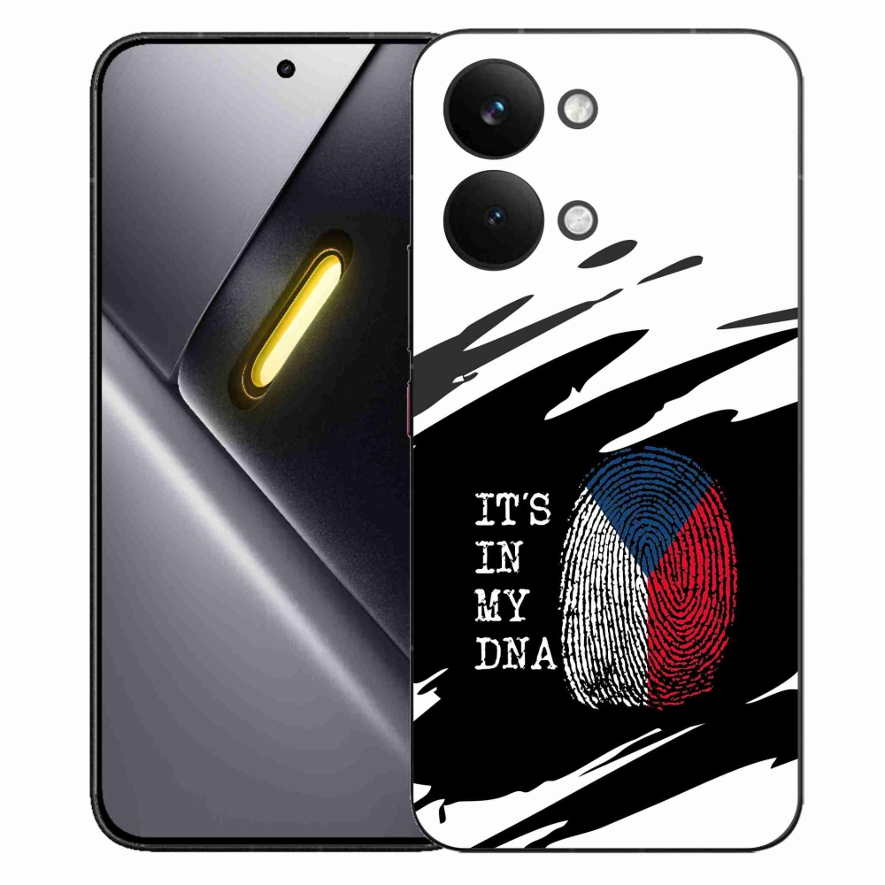 Gélový kryt mmCase na Xiaomi Poco X8 Pro Max - vlajka odtlačok prsta čiernobiele pozadie