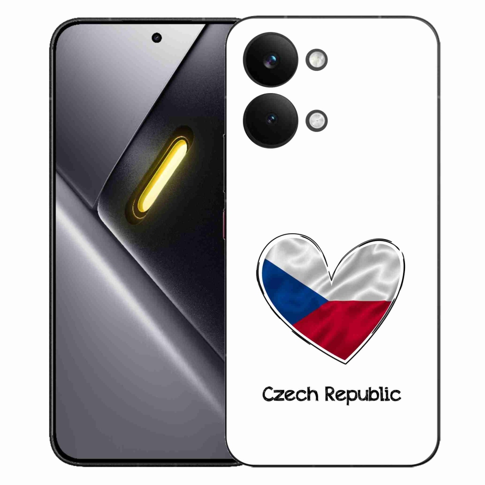 Gélový kryt mmCase na Xiaomi Poco X8 Pro Max - vlajka srdca biele pozadie