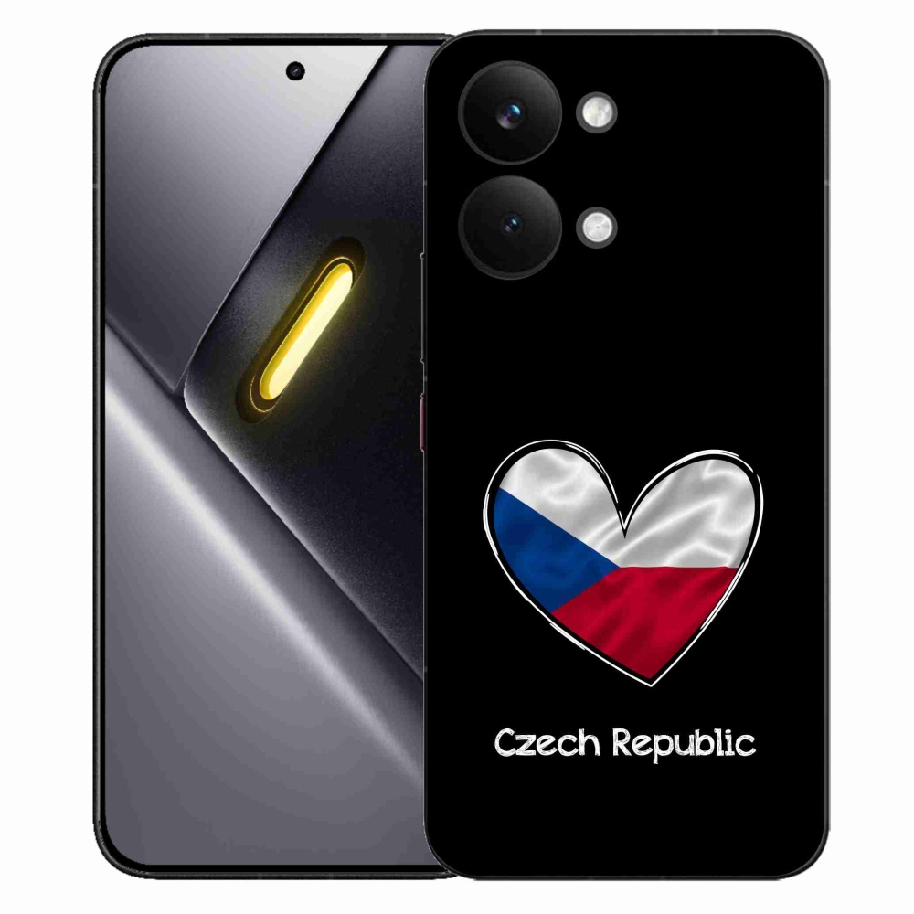 Gélový kryt mmCase na Xiaomi Poco X8 Pro Max - vlajka srdca čierne pozadie