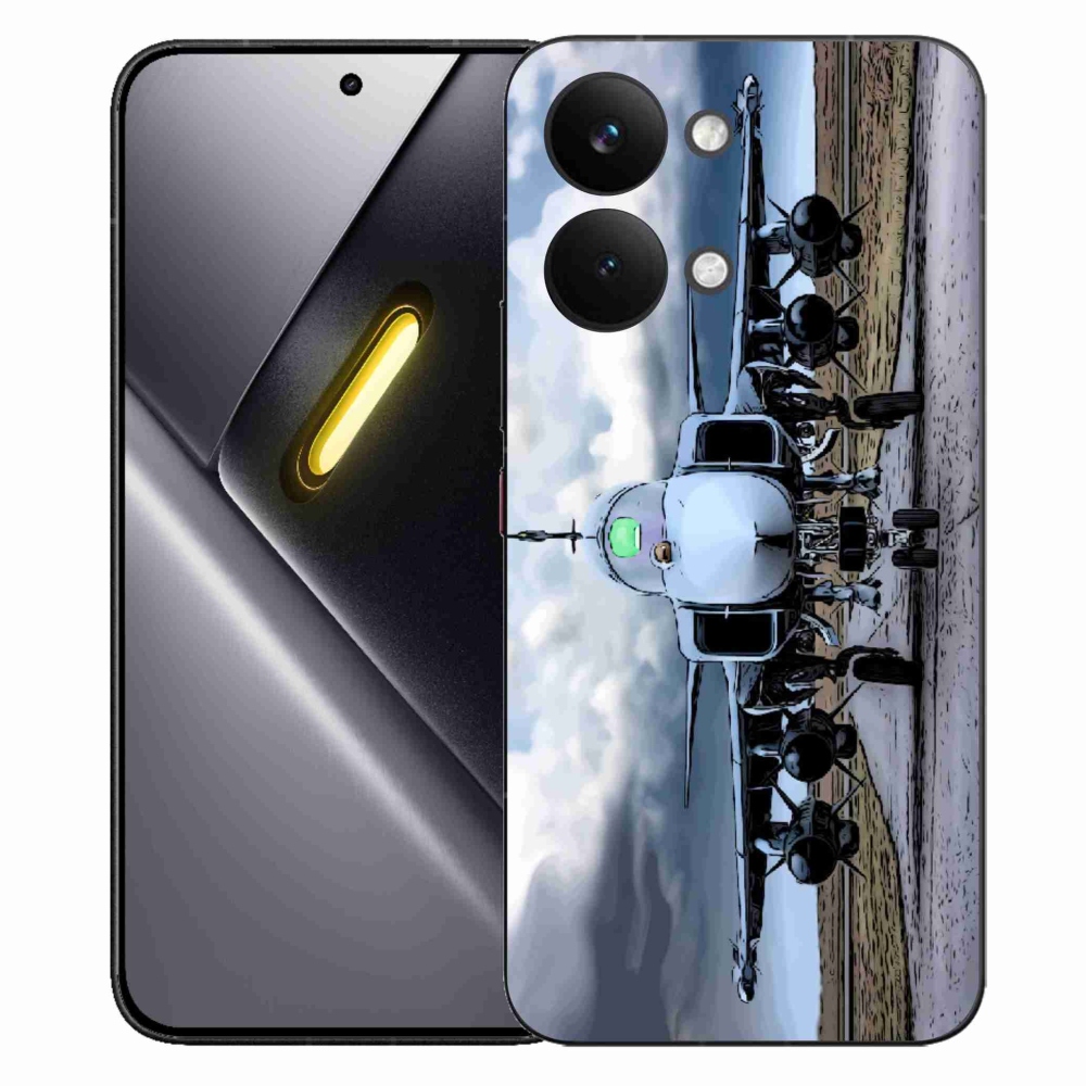 Gélový kryt mmCase na Xiaomi Poco X8 Pro Max - vojenské lietadlo