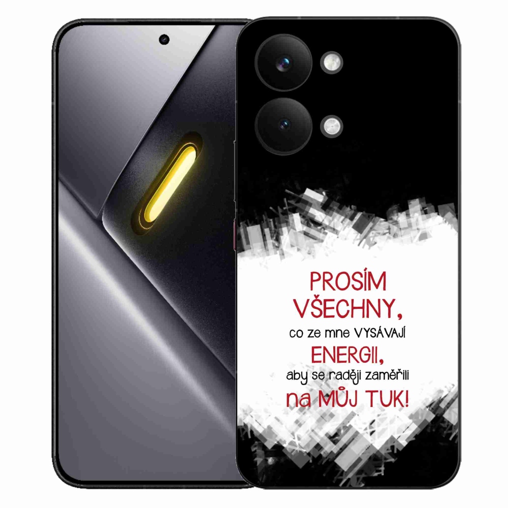 Gélový kryt mmCase na Xiaomi Poco X8 Pro Max - vtipný text 1 červený
