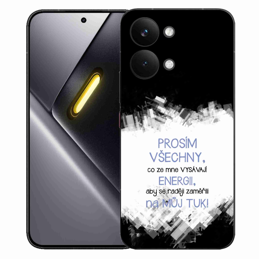 Gélový kryt mmCase na Xiaomi Poco X8 Pro Max - vtipný text 1 modrý