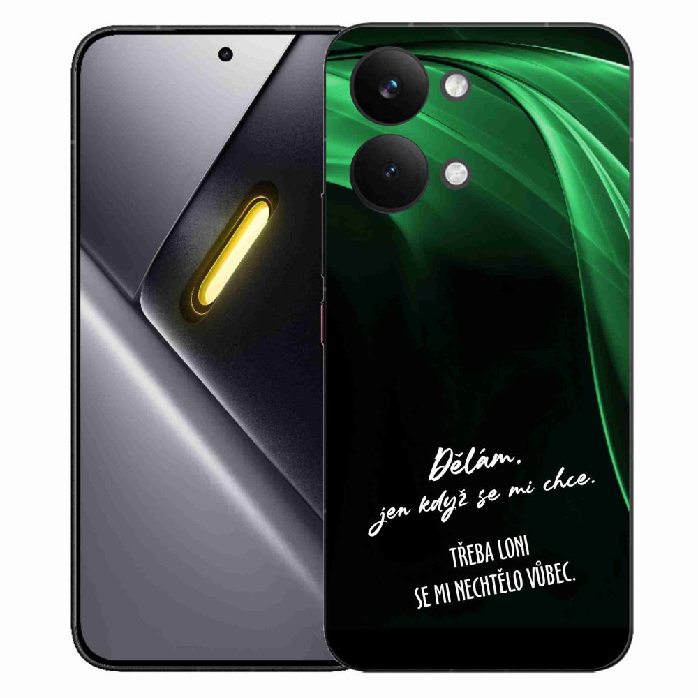 Gélový kryt mmCase na Xiaomi Poco X8 Pro Max - vtipný text 12 čierne pozadie