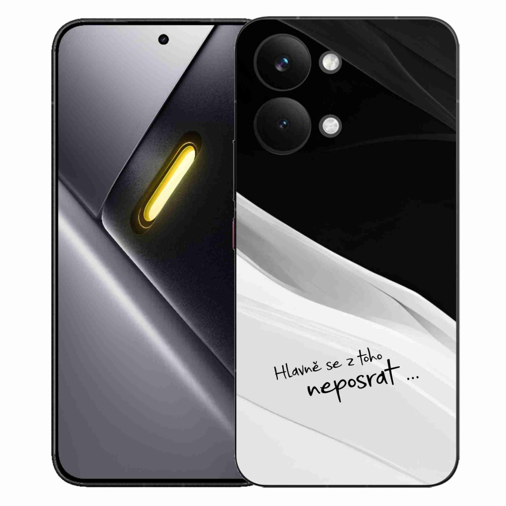 Gélový kryt mmCase na Xiaomi Poco X8 Pro Max - vtipný text 13 bieločierne pozadie