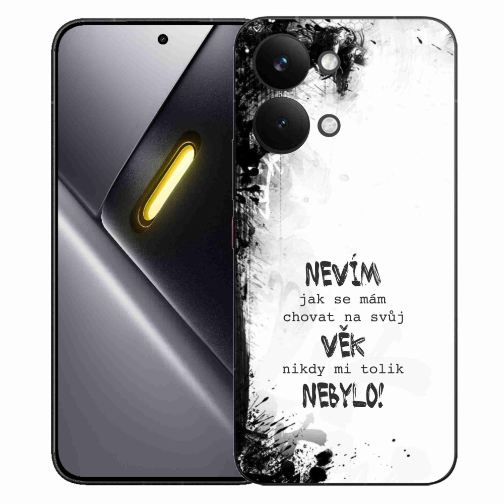 Gélový kryt mmCase na Xiaomi Poco X8 Pro Max - vtipný text 14 biele pozadie