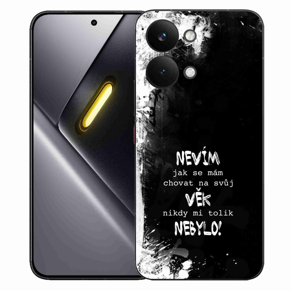 Gélový kryt mmCase na Xiaomi Poco X8 Pro Max - vtipný text 14 čierne pozadie
