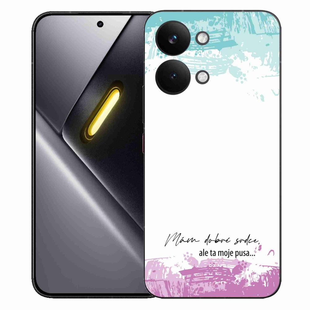 Gélový kryt mmCase na Xiaomi Poco X8 Pro Max - vtipný text 3 biele pozadie