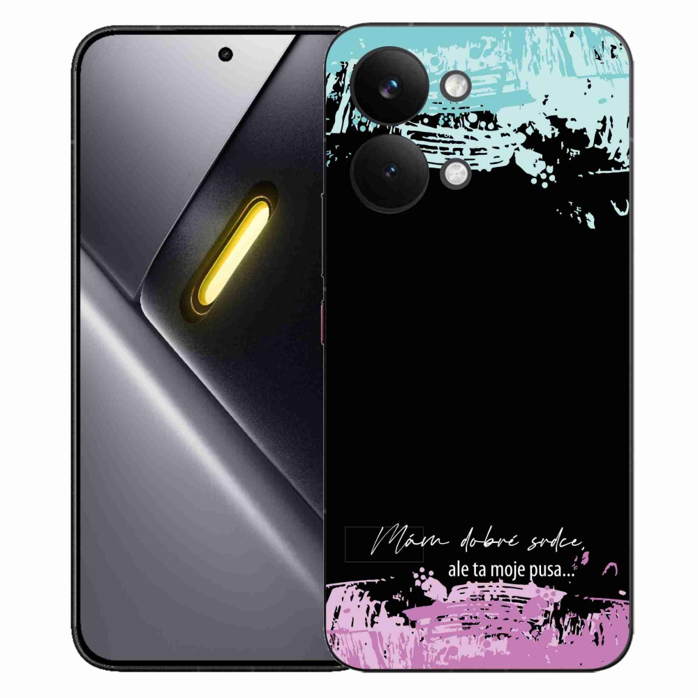 Gélový kryt mmCase na Xiaomi Poco X8 Pro Max - vtipný text 3 čierne pozadie