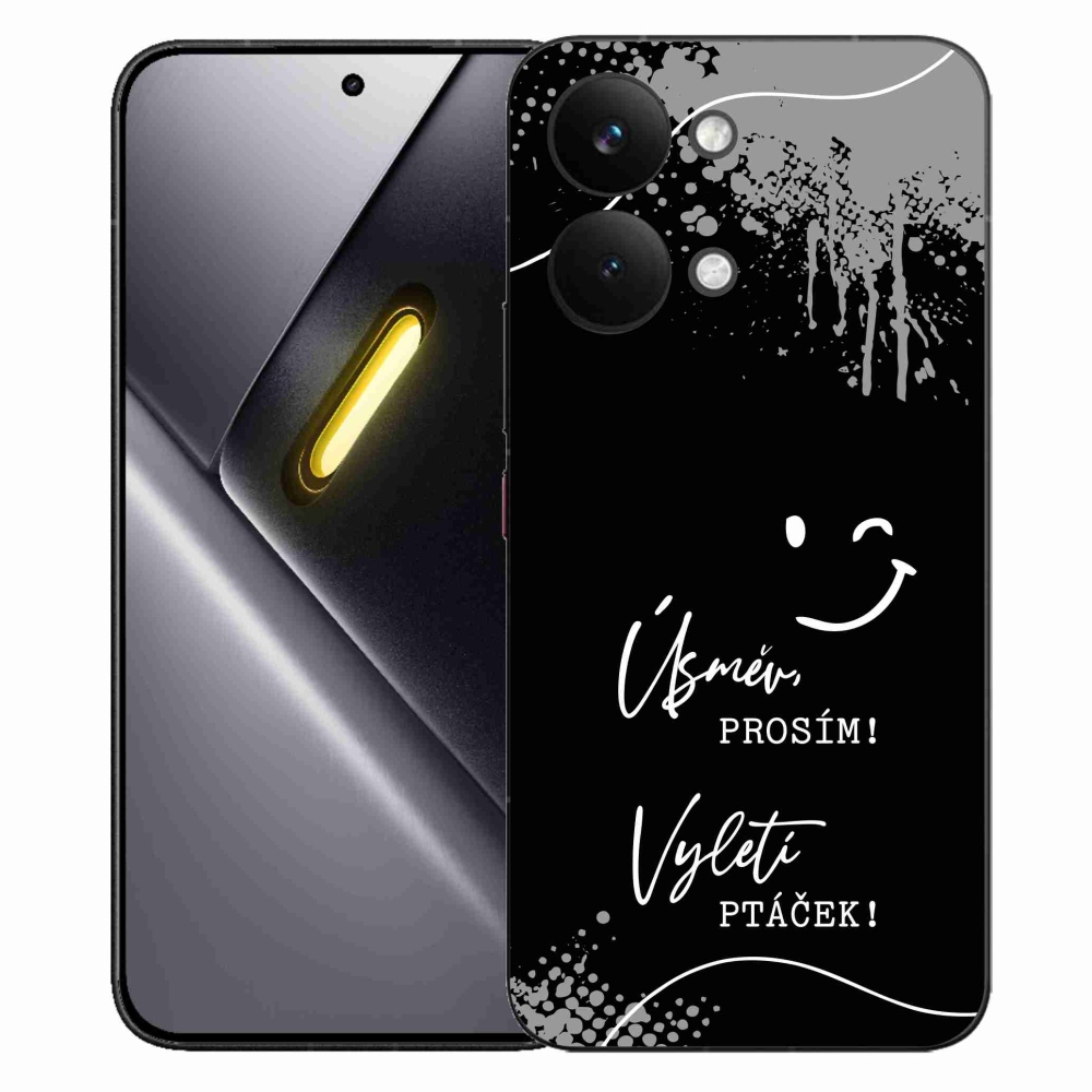 Gélový kryt mmCase na Xiaomi Poco X8 Pro Max - vtipný text 4 čierne pozadie