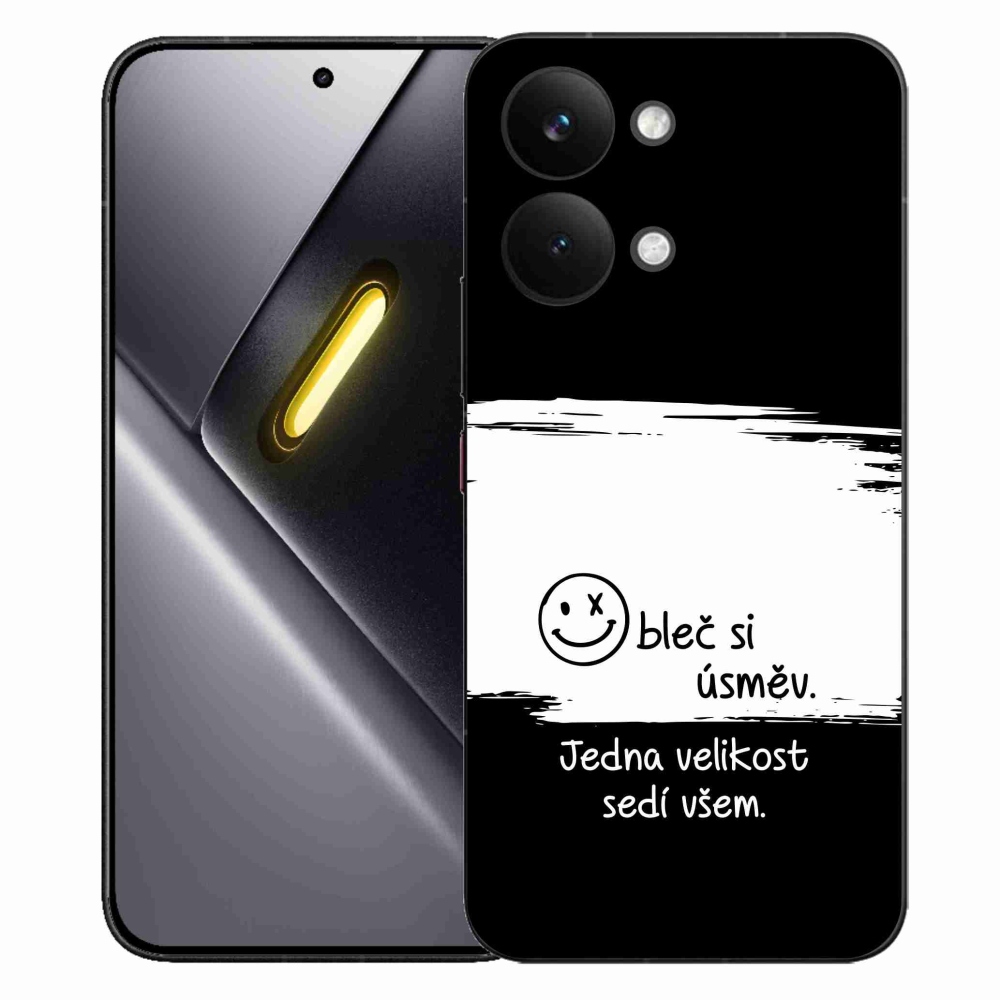 Gélový kryt mmCase na Xiaomi Poco X8 Pro Max - vtipný text 8 bieločierne pozadie