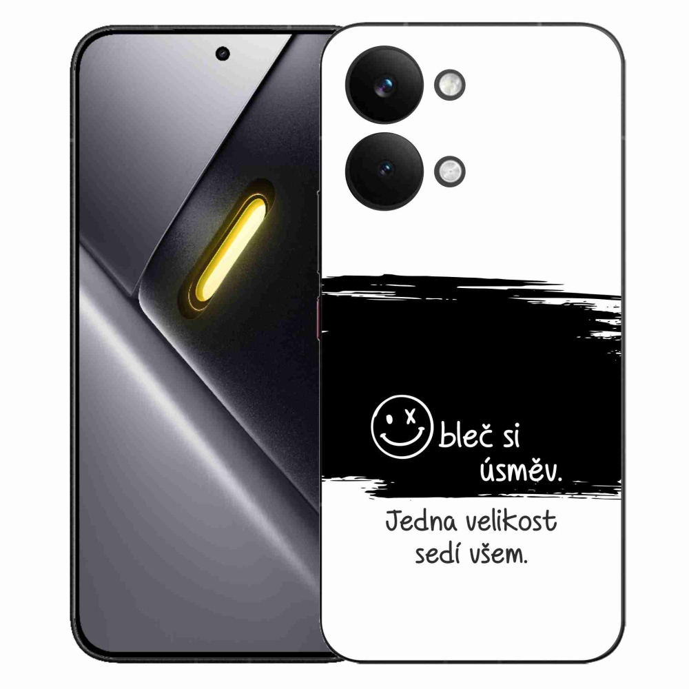 Gélový kryt mmCase na Xiaomi Poco X8 Pro Max - vtipný text 8 čiernobiele pozadie