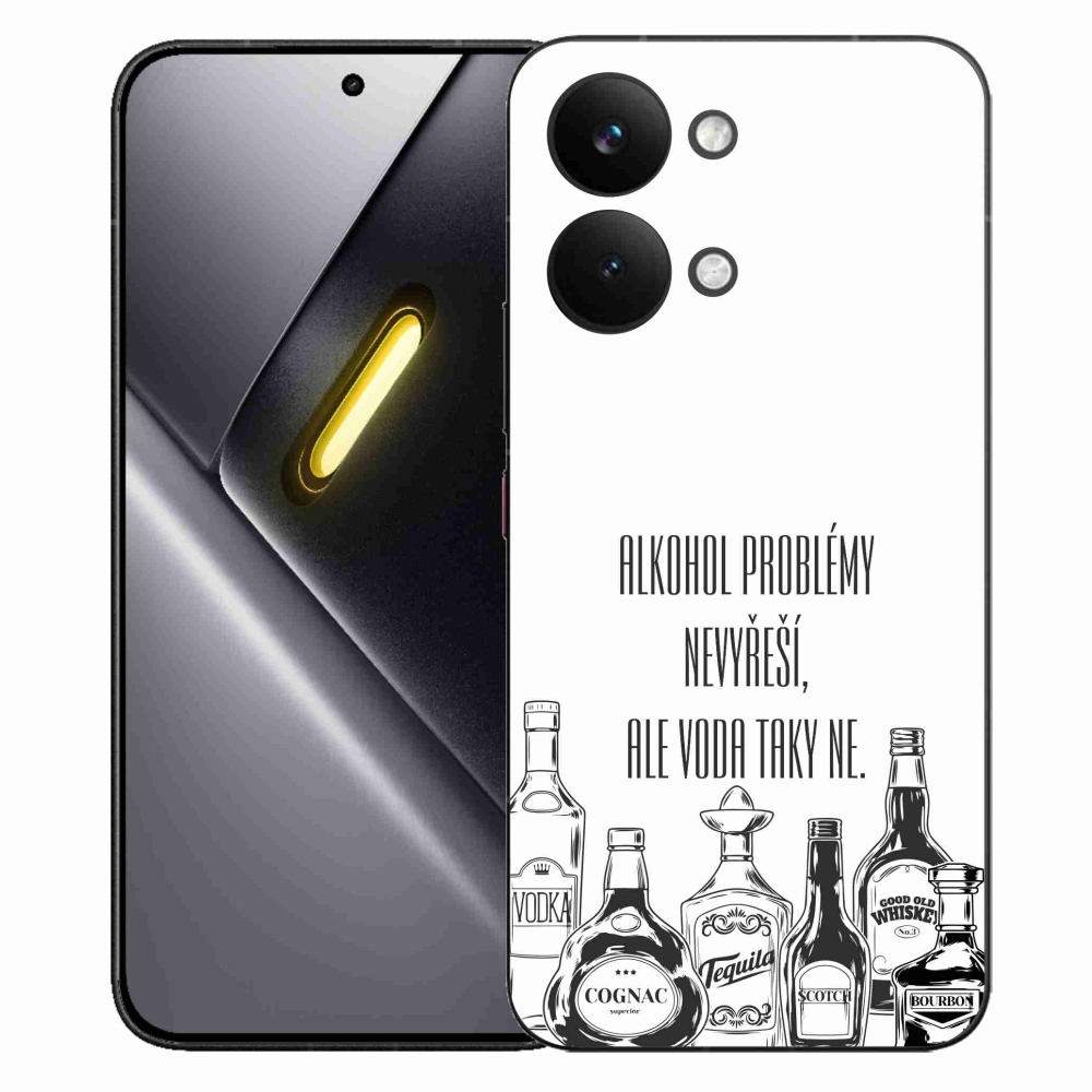 Gélový kryt mmCase na Xiaomi Poco X8 Pro Max - vtipný text biele pozadie