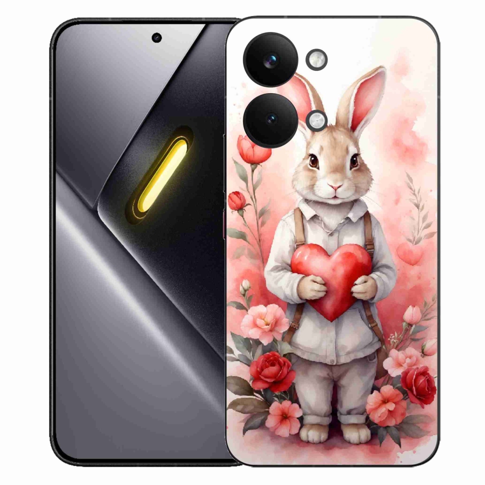 Gélový kryt mmCase na Xiaomi Poco X8 Pro Max - zajac so srdiečkom