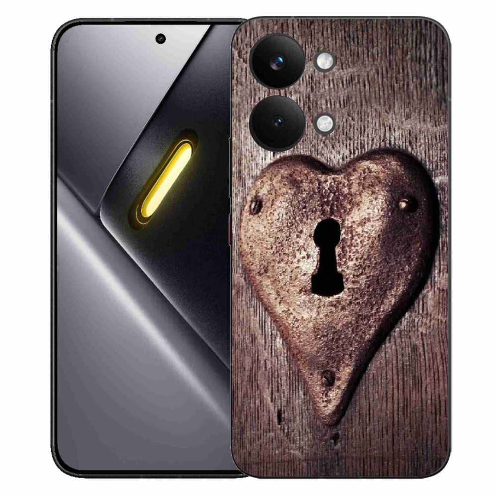 Gélový kryt mmCase na Xiaomi Poco X8 Pro Max - zámok v tvare srdca