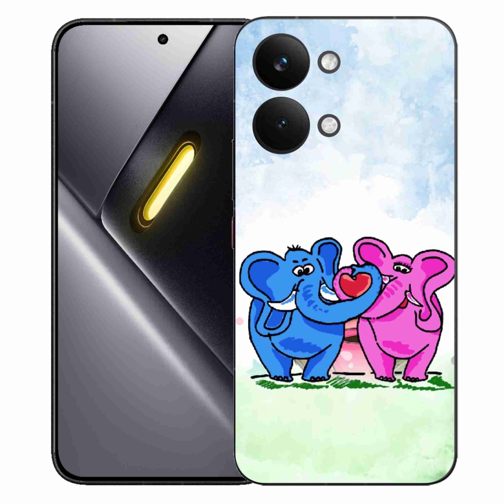 Gélový kryt mmCase na Xiaomi Poco X8 Pro Max - zamilovaní slony