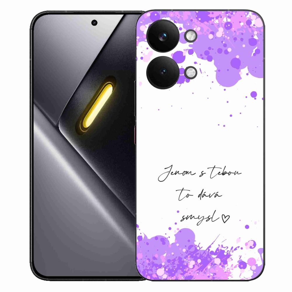 Gélový kryt mmCase na Xiaomi Poco X8 Pro Max - zamilovaný text biele pozadie