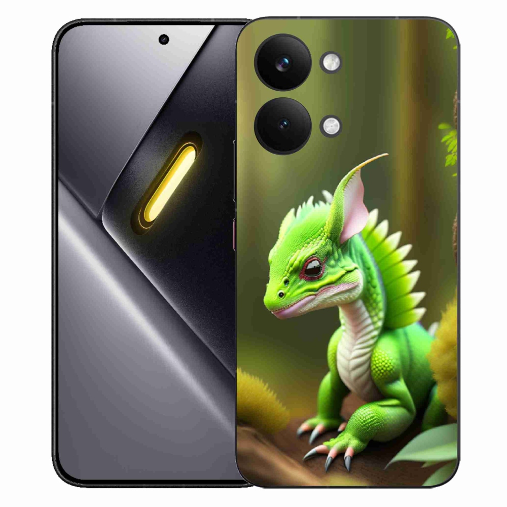 Gélový kryt mmCase na Xiaomi Poco X8 Pro Max - zelený dráčik