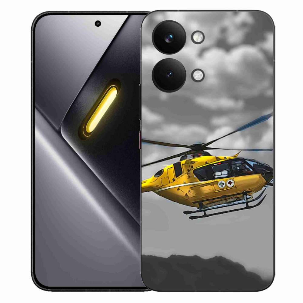 Gélový kryt mmCase na Xiaomi Poco X8 Pro Max - žltá helikoptéra