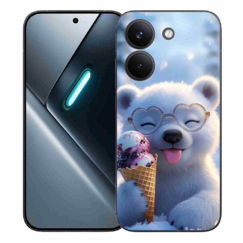 Gélový kryt mmCase na Xiaomi Poco X8 Pro - medvedík so zmrzlinou