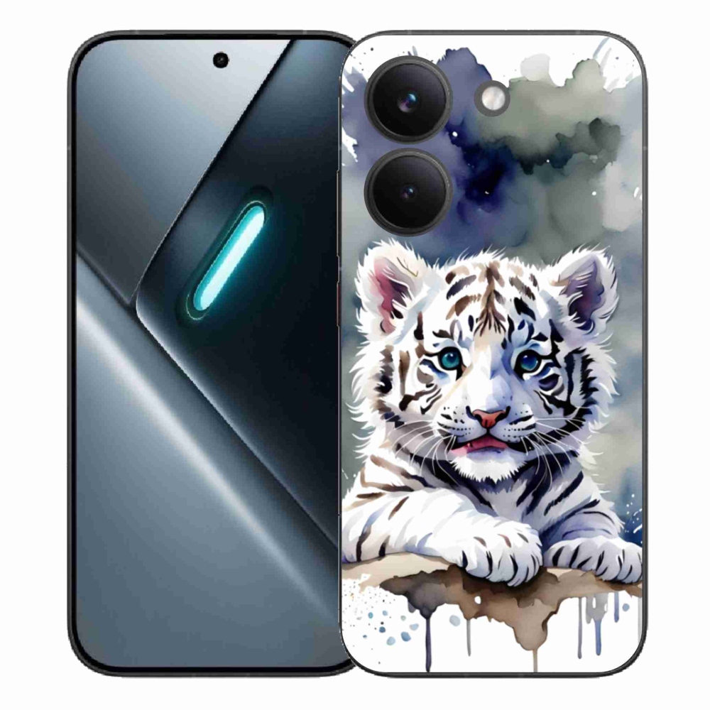 Gélový kryt mmCase na Xiaomi Poco X8 Pro - mláďa bieleho tigra