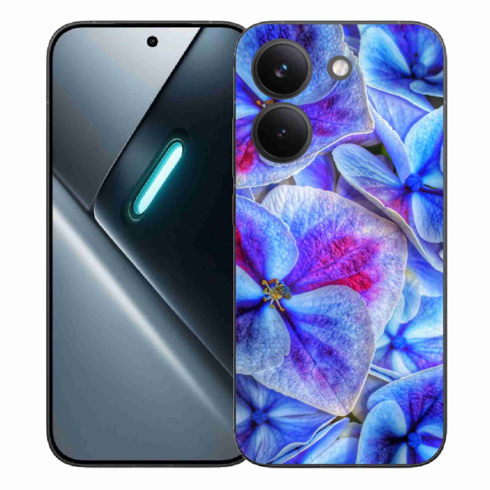 Gélový kryt mmCase na Xiaomi Poco X8 Pro - modré kvety 1