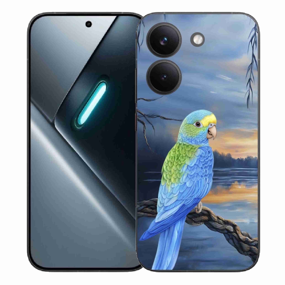 Gélový kryt mmCase na Xiaomi Poco X8 Pro - modrý papagáj