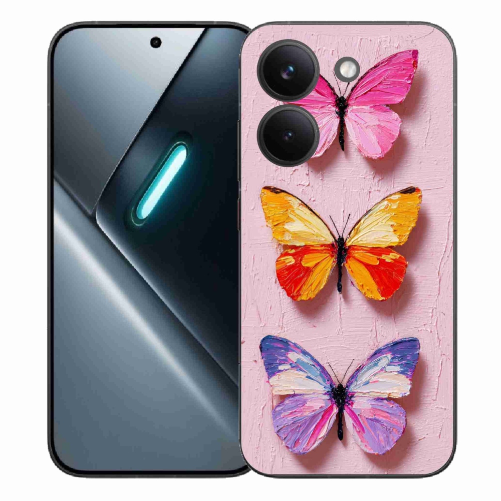 Gélový kryt mmCase na Xiaomi Poco X8 Pro - motýlia trojica