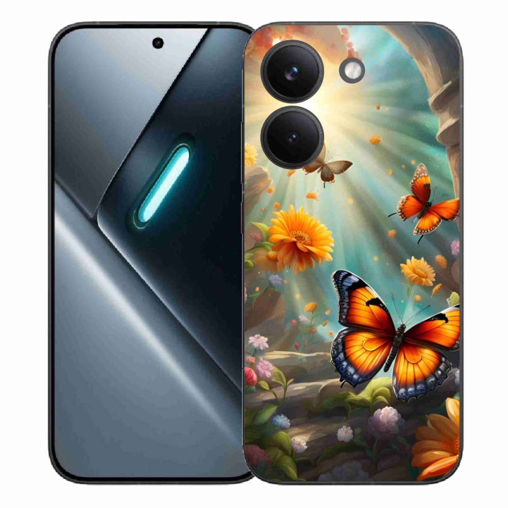 Gélový kryt mmCase na Xiaomi Poco X8 Pro - motýlia záhrada 2