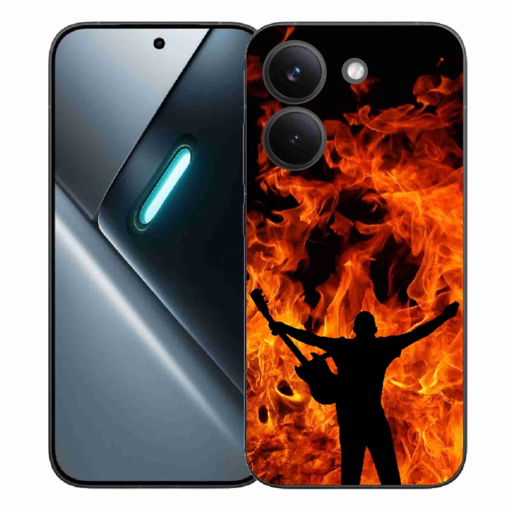 Gélový kryt mmCase na Xiaomi Poco X8 Pro - muzikant a oheň