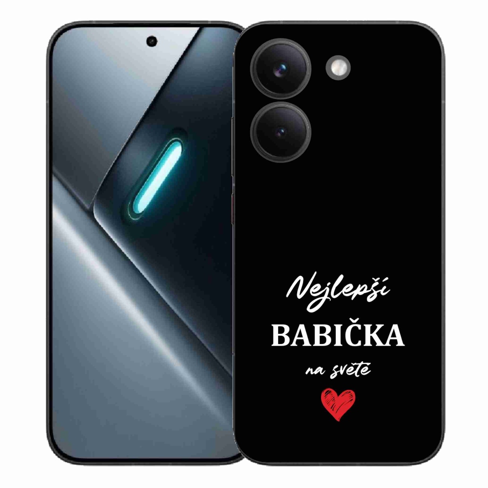 Gélový kryt mmCase na Xiaomi Poco X8 Pro - najlepšia babička 1 čierne pozadie