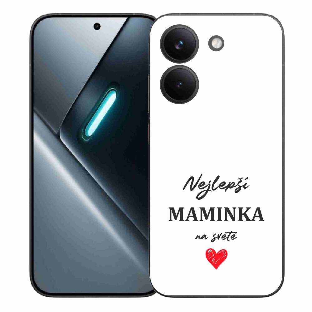 Gélový kryt mmCase na Xiaomi Poco X8 Pro - najlepšia mamička 1 biele pozadie