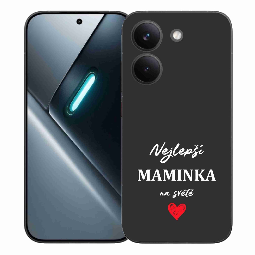 Gélový kryt mmCase na Xiaomi Poco X8 Pro - najlepšia mamička 1 čierne pozadie