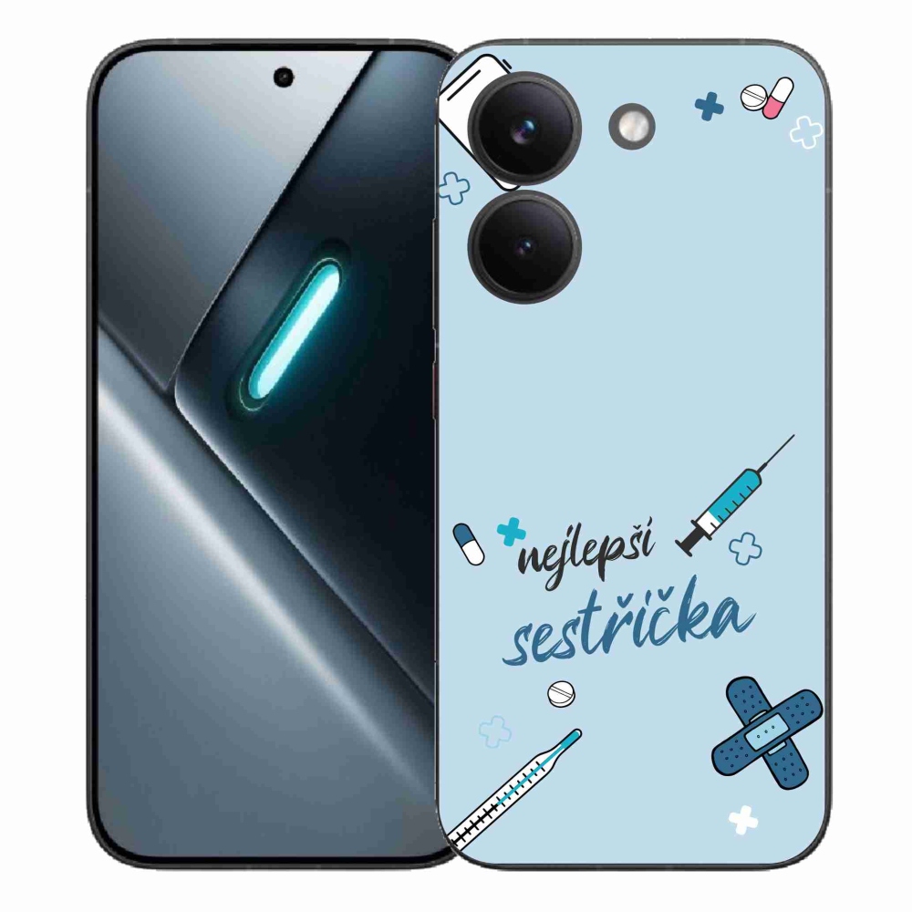 Gélový kryt mmCase na Xiaomi Poco X8 Pro - najlepšia sestrička modré pozadie