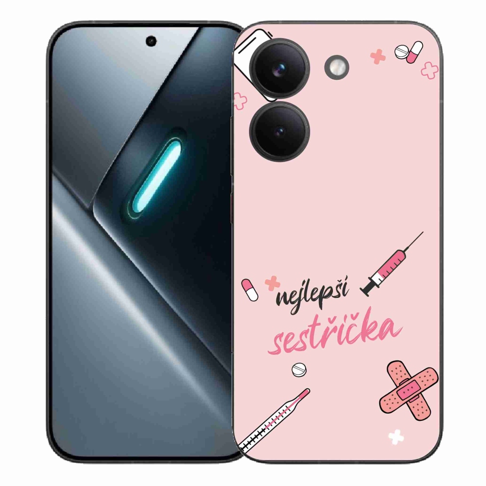 Gélový kryt mmCase na Xiaomi Poco X8 Pro - najlepšia sestrička ružové pozadie