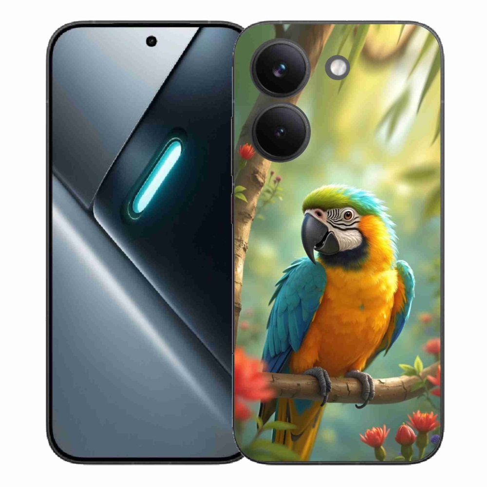 Gélový kryt mmCase na Xiaomi Poco X8 Pro - papagáj ara modrožltá