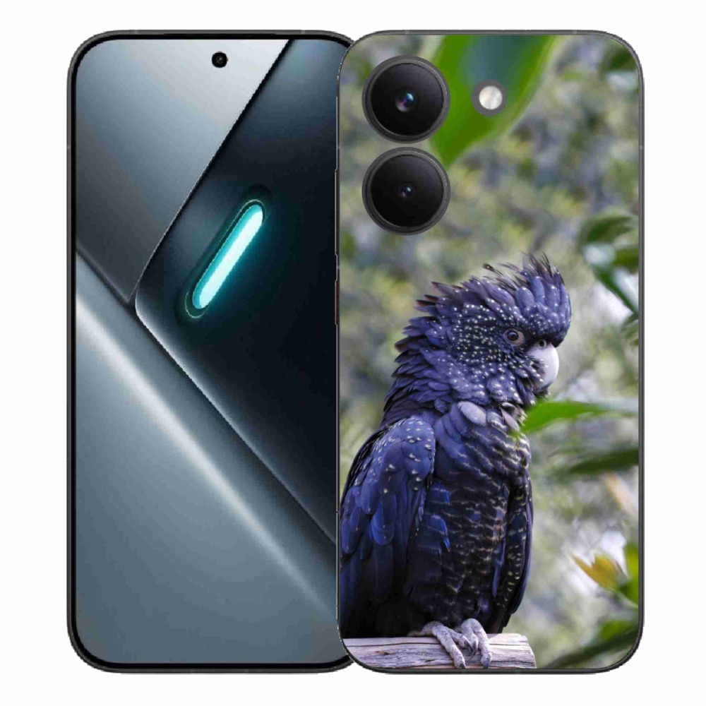 Gélový kryt mmCase na Xiaomi Poco X8 Pro - papagáj kakadu čierny