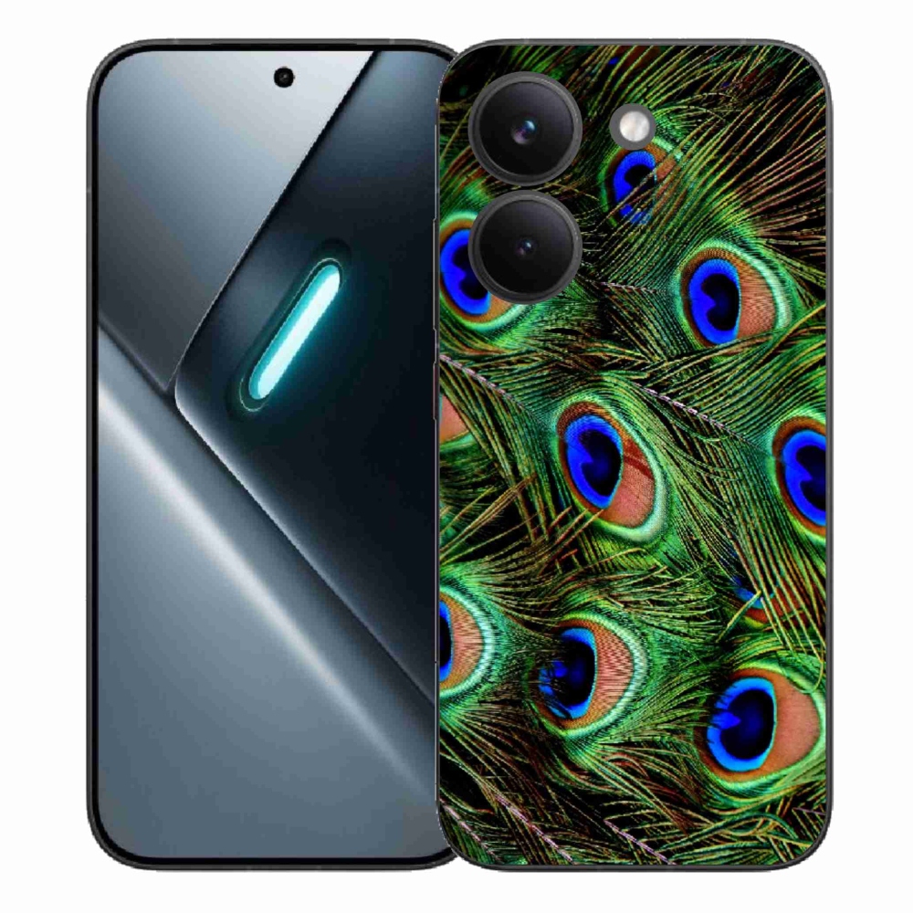 Gélový kryt mmCase na Xiaomi Poco X8 Pro - pávie perie