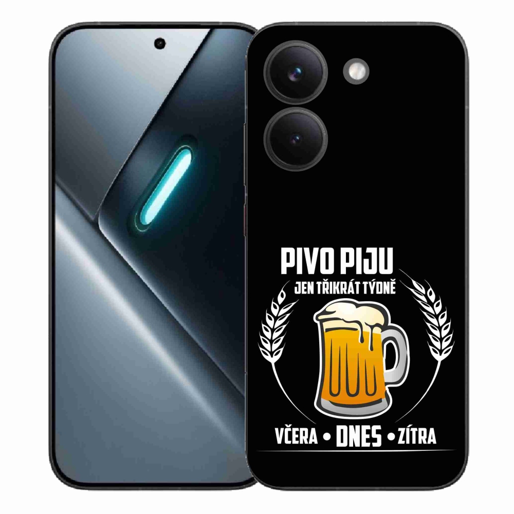 Gélový kryt mmCase na Xiaomi Poco X8 Pro - pivný motív čierne pozadie