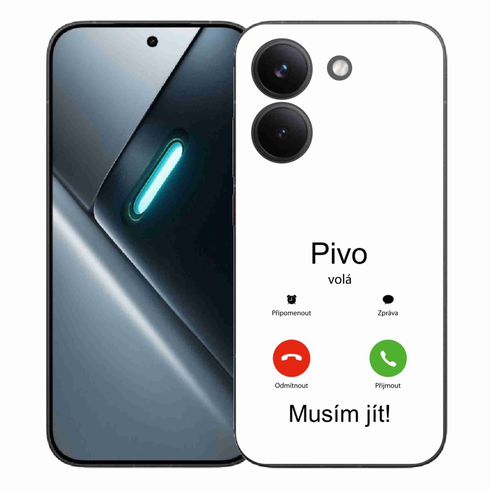 Gélový kryt mmCase na Xiaomi Poco X8 Pro - pivo volá biele pozadie